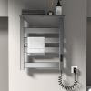 4 bars Electric Heated Towel Rail Rack Aluminu 2 tiers bath towel storage Intelligent Digital Display Clothes Dry Warme