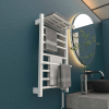 9 bars Electric Heated Towel Rail Rack Wall Mounted Clothes Dry Warme 2 tiers bath towel storage Intelligent Digital Display