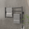 4 bars Wall Mounted Electric Heated Towel Rail Rack  Intelligent Digital DisplayClothes Dry Warme