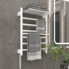 7 bars Electric Heated Towel Rail Rack Wall Mounted Clothes Dry Warme Intelligent Digital Display 2 tiers bath towel storage
