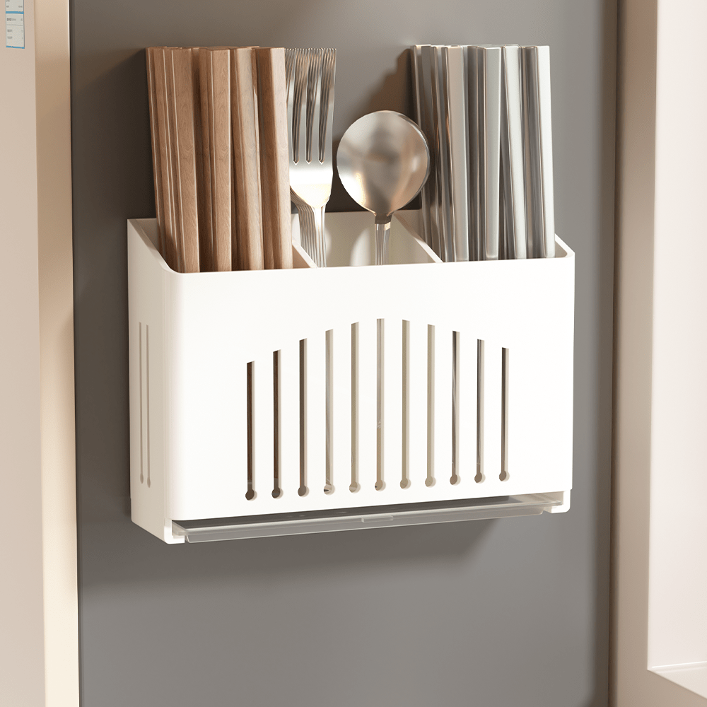 Reusable Kitchen Chopsticks Rack Magnetic Multi-functional Chopsticks Spoon Bucket