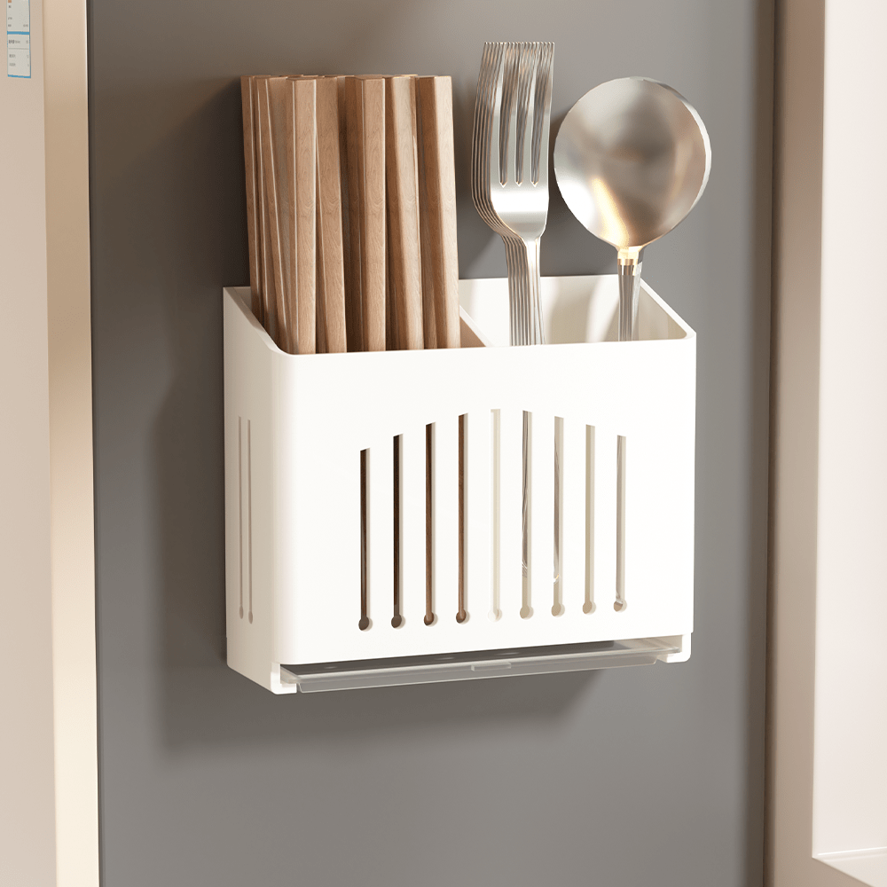 Reusable Kitchen Chopsticks Rack Magnetic Multi-functional Chopsticks Spoon Bucket