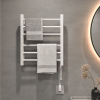 6 bars Electric Heated Towel Rail Rack  Wall Mounted  Intelligent Digital Display Clothes Dry Warme