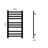 10 bars Aluminum Wall Mounted Electric Heated Towel Rail Rack Intelligent Digital Display Clothes Dry Warme
