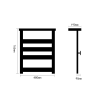 4 bars Electric Heated Towel Rail Rack Aluminu 2 tiers bath towel storage Intelligent Digital Display Clothes Dry Warme