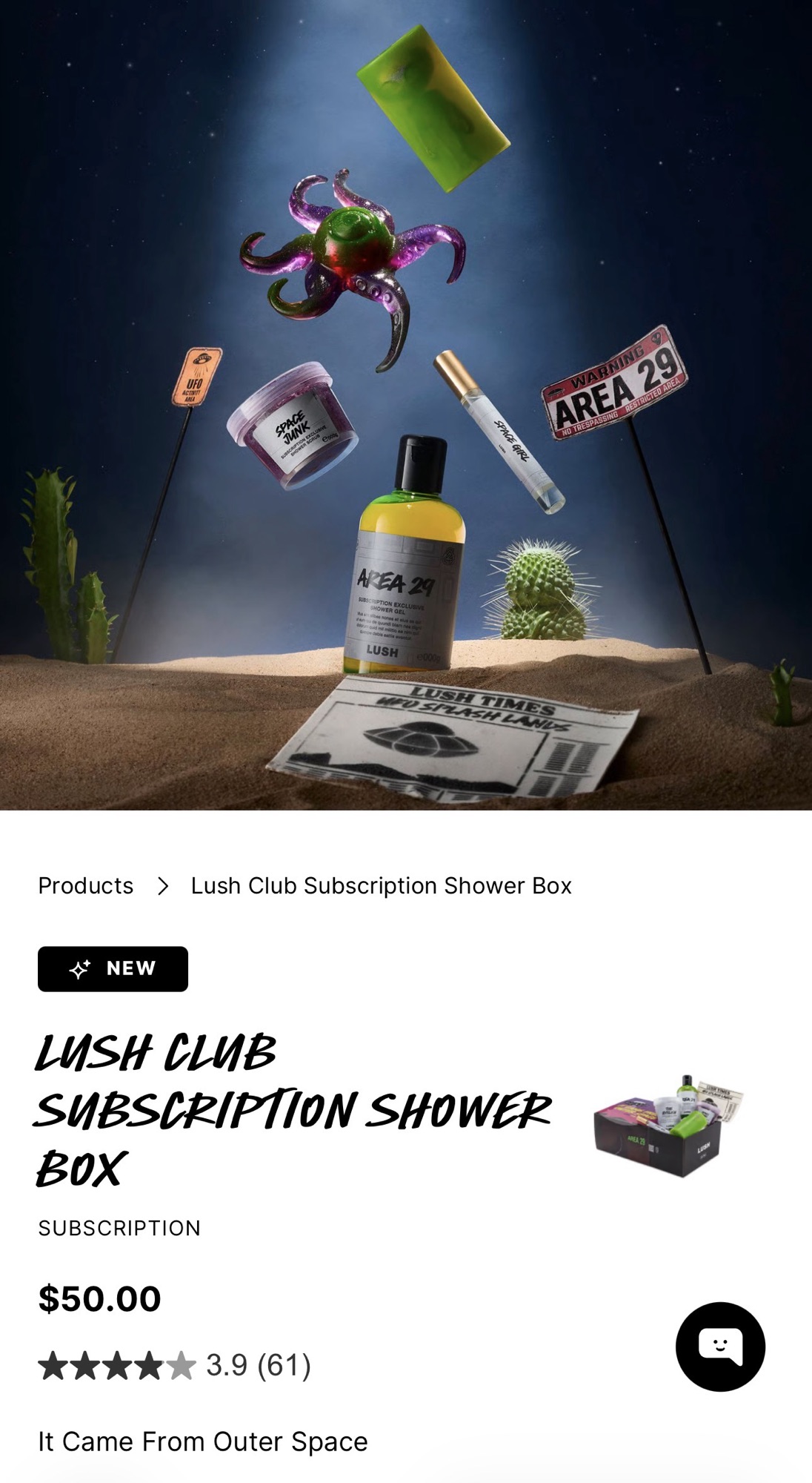 Lush Club October 2026 subscription box-'It Came From Outter Space