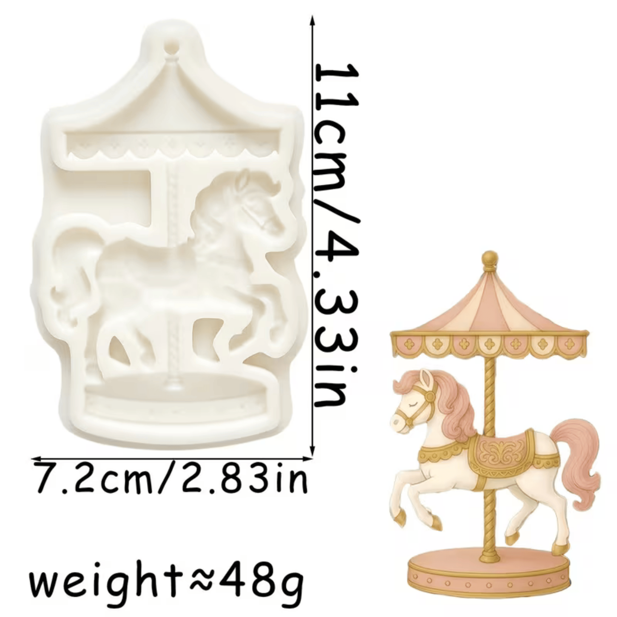 Moule Silicone Carrousel de Cheval
