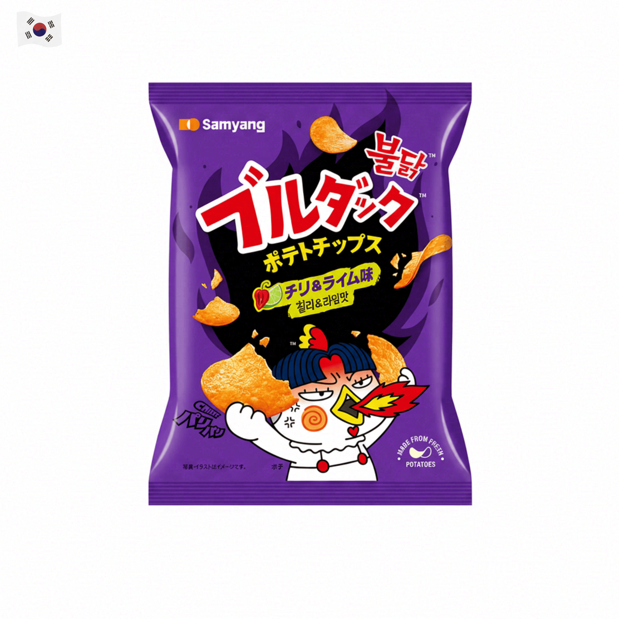 Buldak Potato Chips Chili & Lime Flavor