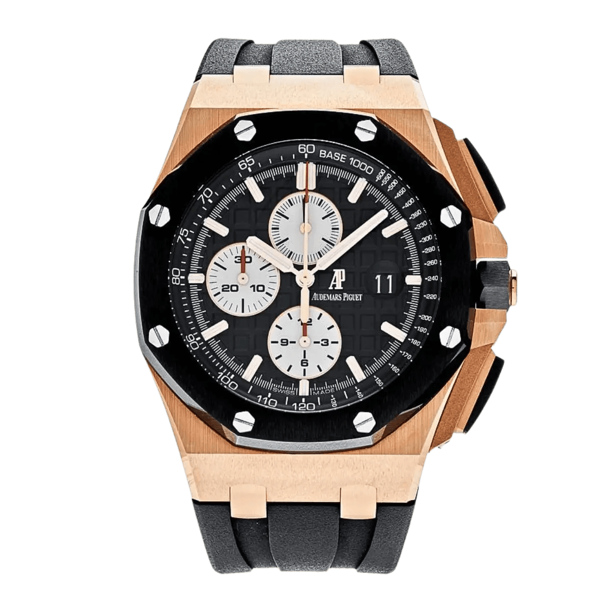 Audemars Piguet Royal Oak Offshore 26400RO.OO.A002CA.01 Chronograph Rose Gold Black Dial Super Clone 1:1 Replica Watch 44MM -【APF】Cal.3126 Movement