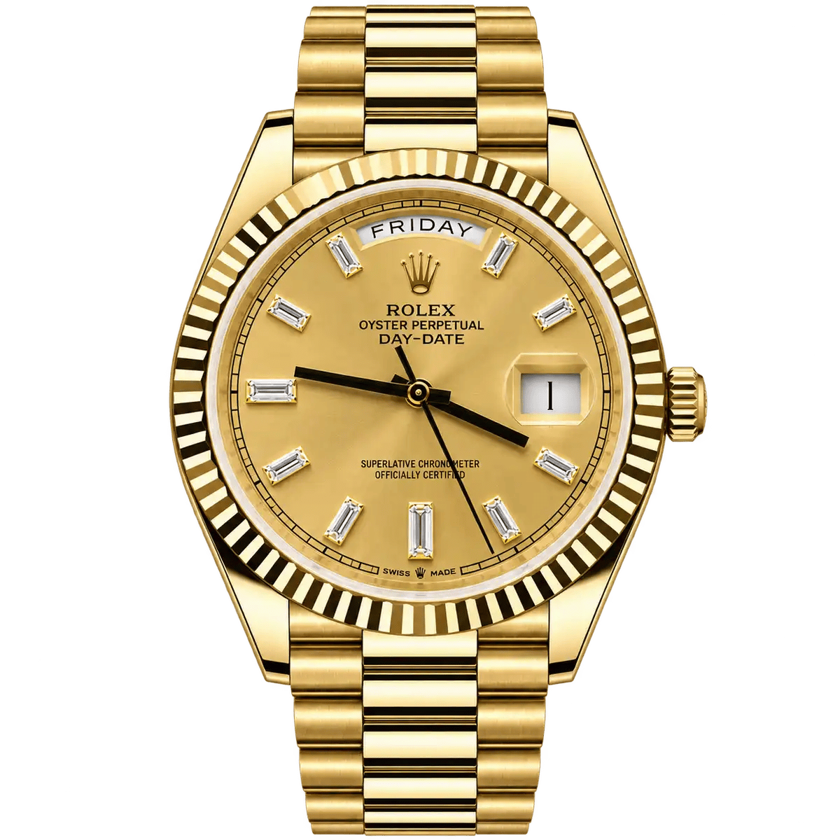 Rolex- Day-Date A2836- Gold Dial Diamond Marker