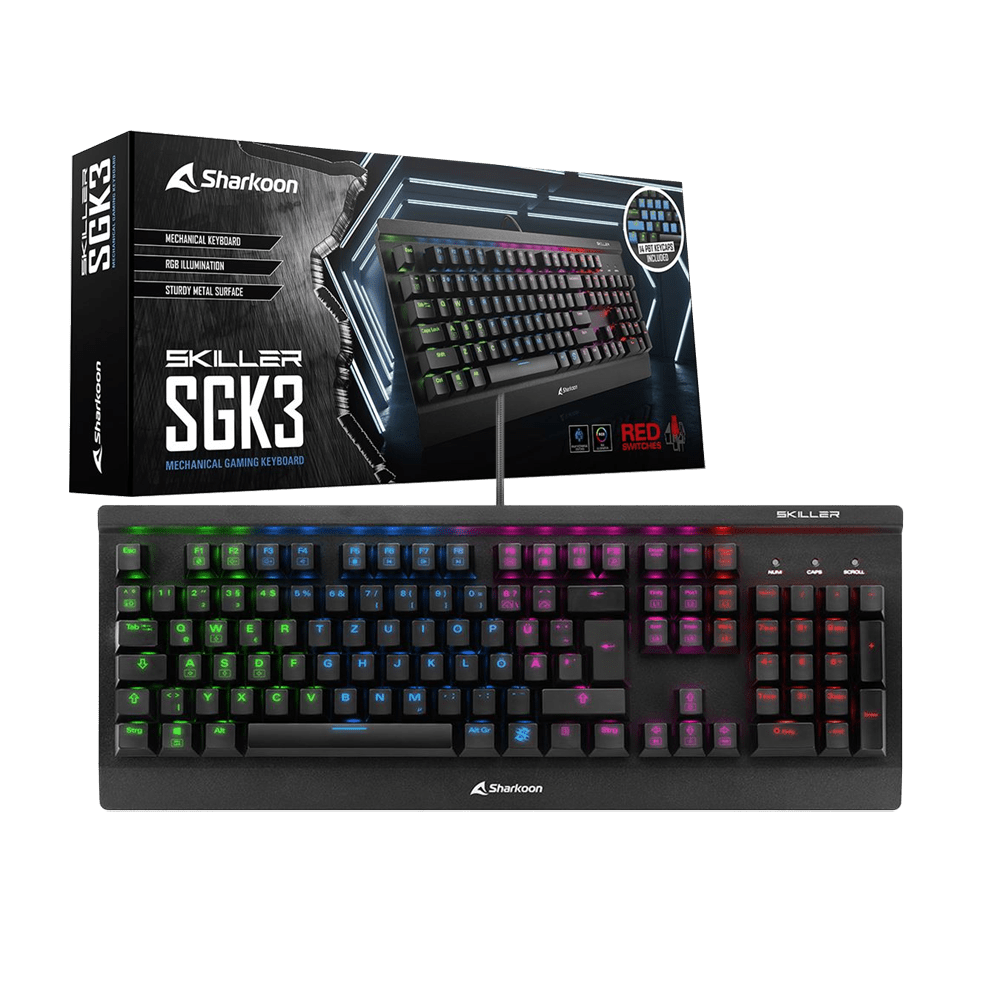 Sharkoon Skiller SGK3 RGB Mechanical Red SW | Wired DE