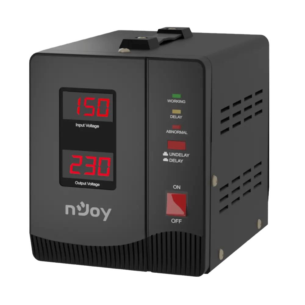 nJow Alvis2000 1200W Automatic Volgate Regulator | 2 Schuko
