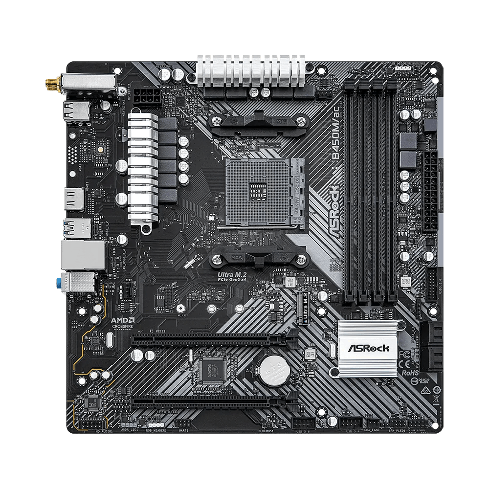 Asrock B450M/AC R2.0 DDR4 AM4 WIFI/BT M-ATX