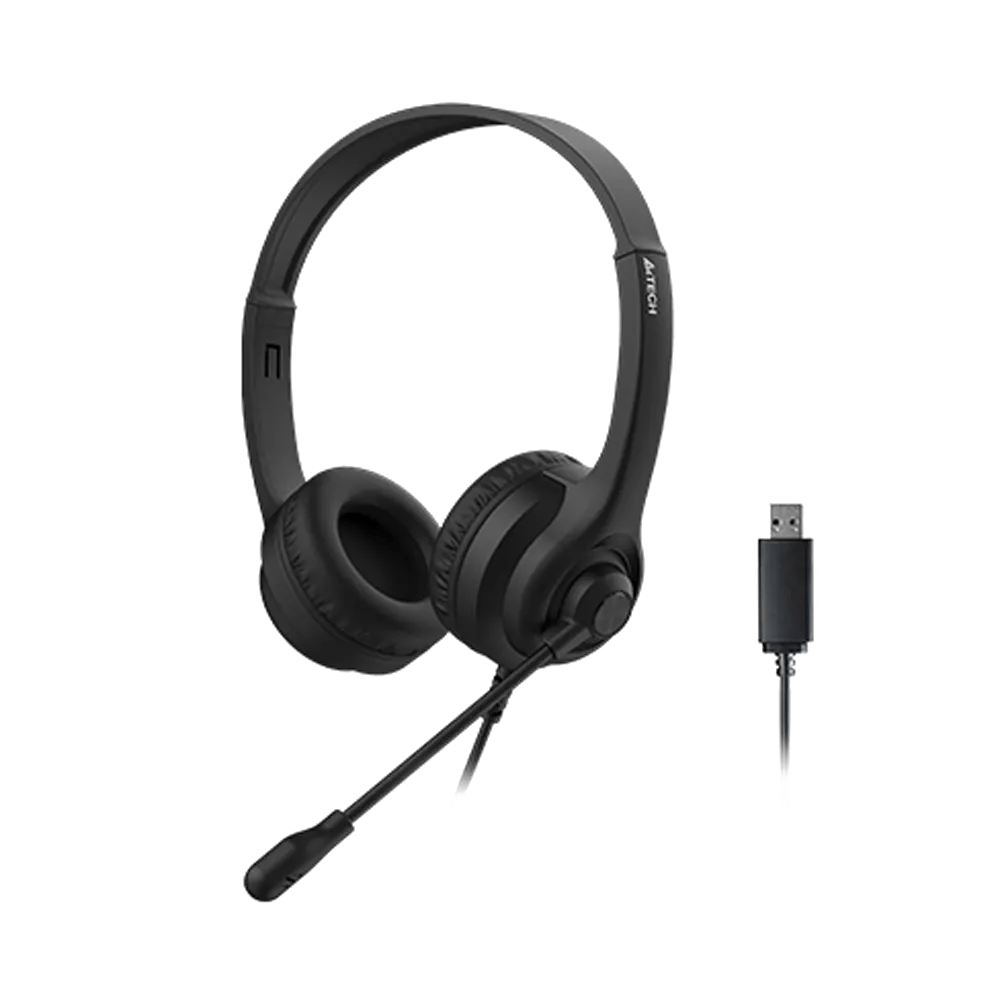 A4Tech HU-8 Stereo Headset Black | USB
