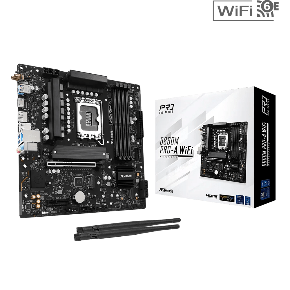 ASRock B860M Pro-A WiFi M-ATX | Gaming Intel S1851