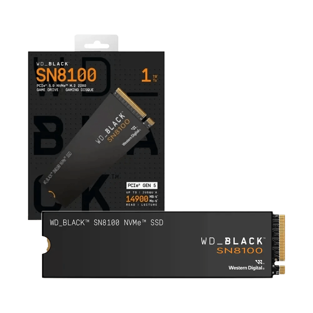 WD Black SN8100 1TB M.2 NVMe 5.0 14900MBs TLC 3D NAND