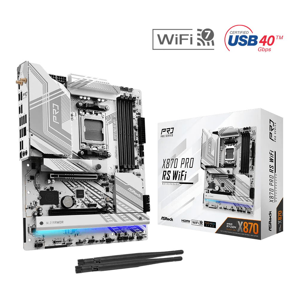 ASRock X870 Pro RS WiFi RGB | Gaming AM5 ATX