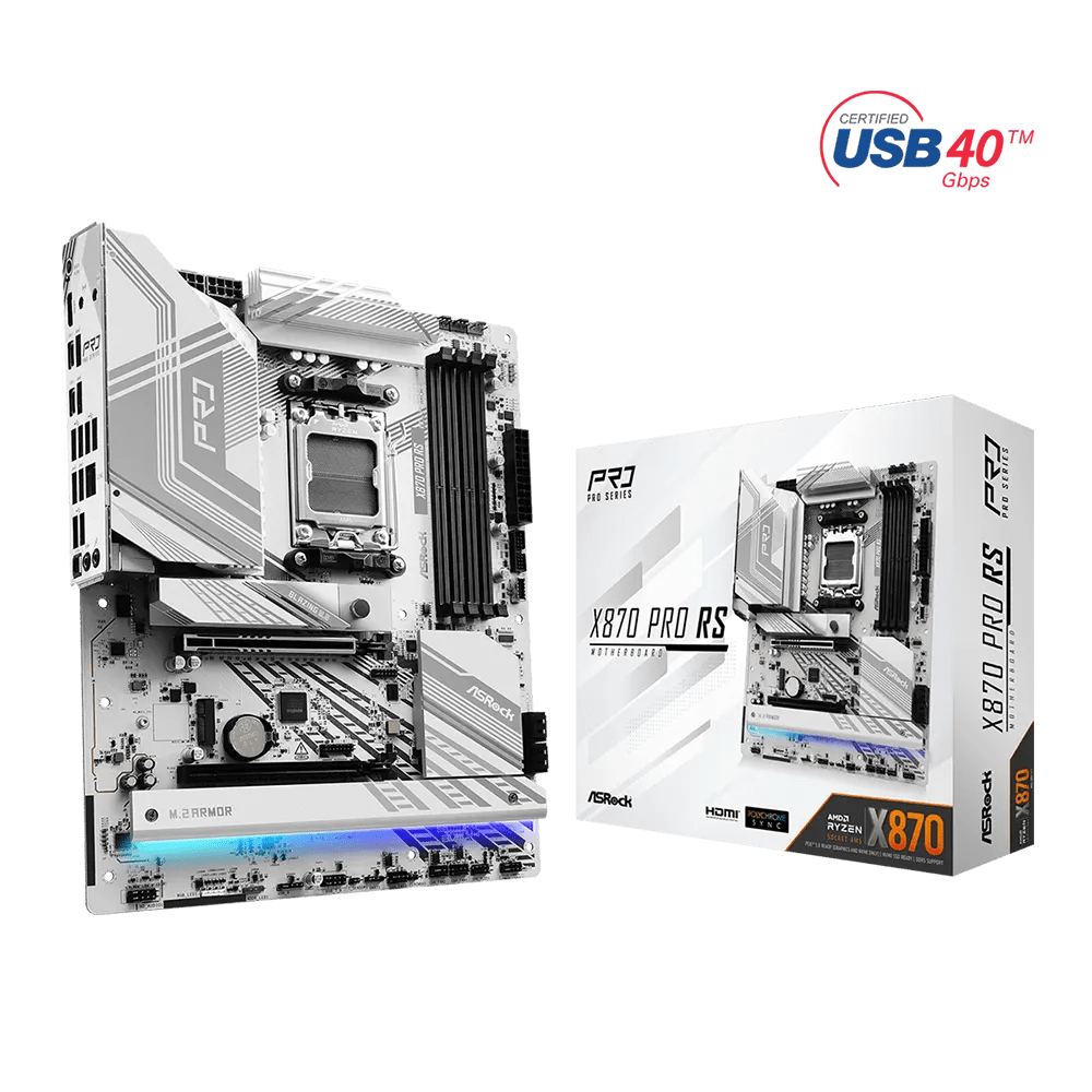 ASRock X870 Pro RS RGB | Gaming AM5 ATX