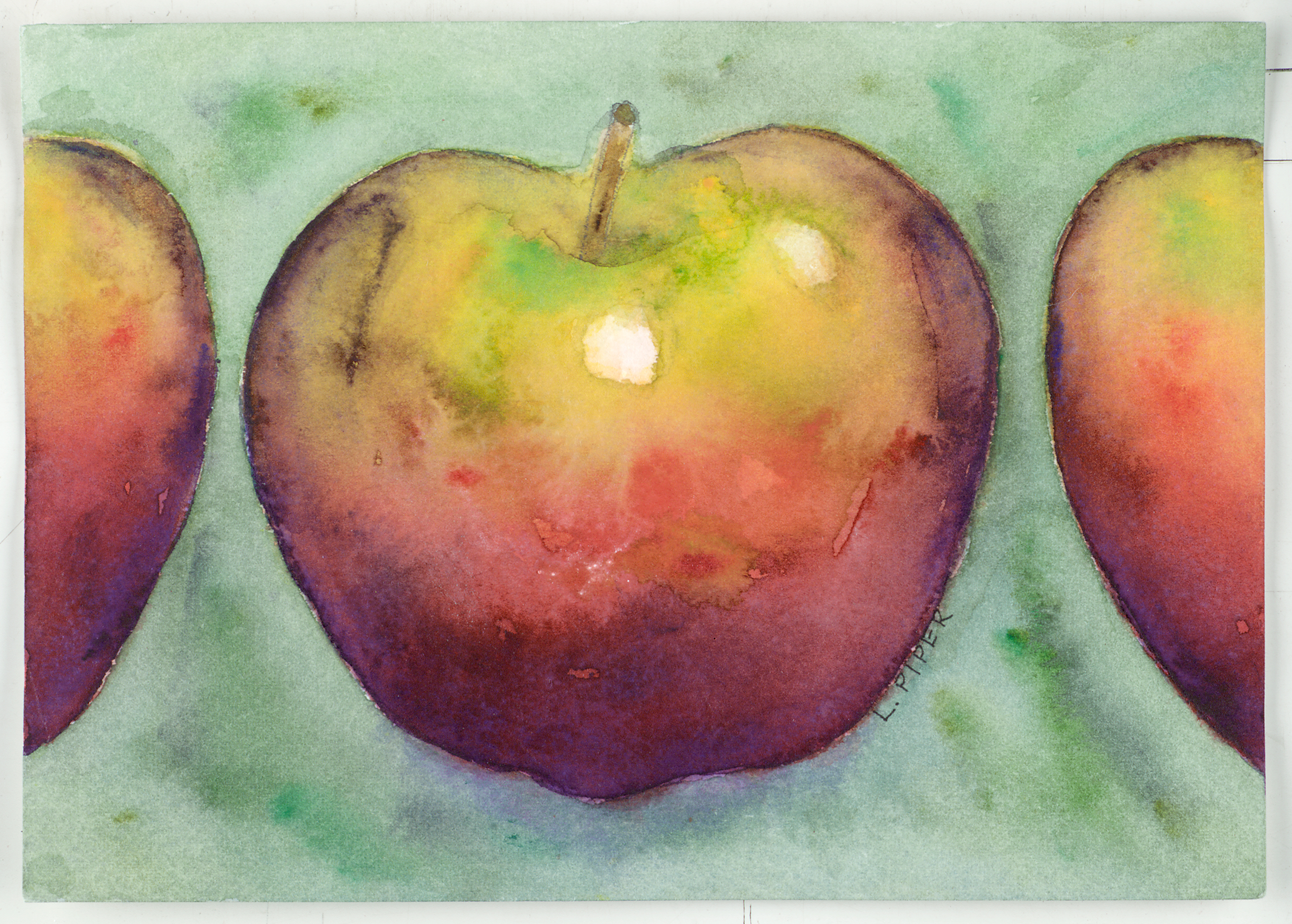 Watercolor Apples