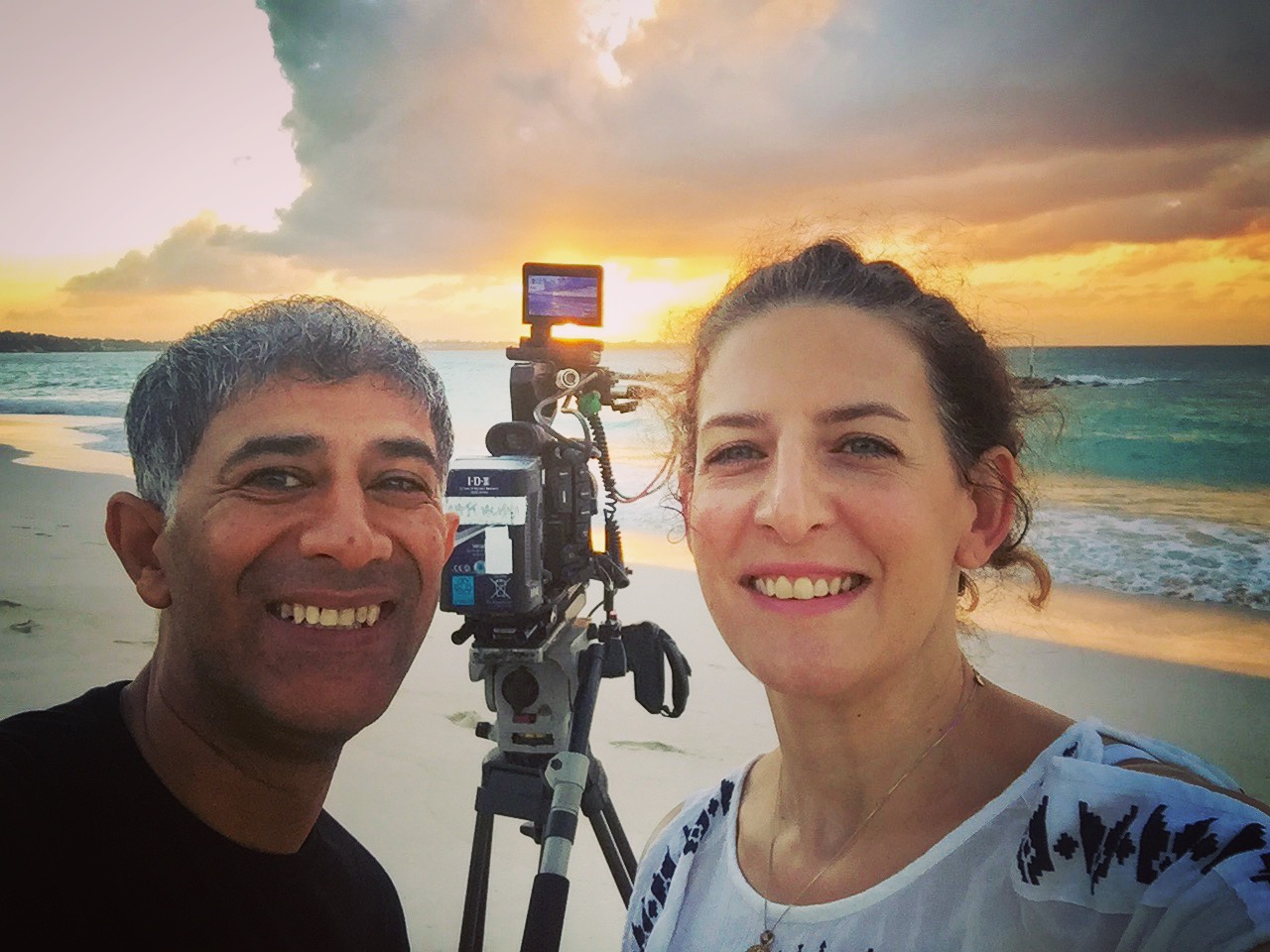 Catching the early morning sunrise in Barbados