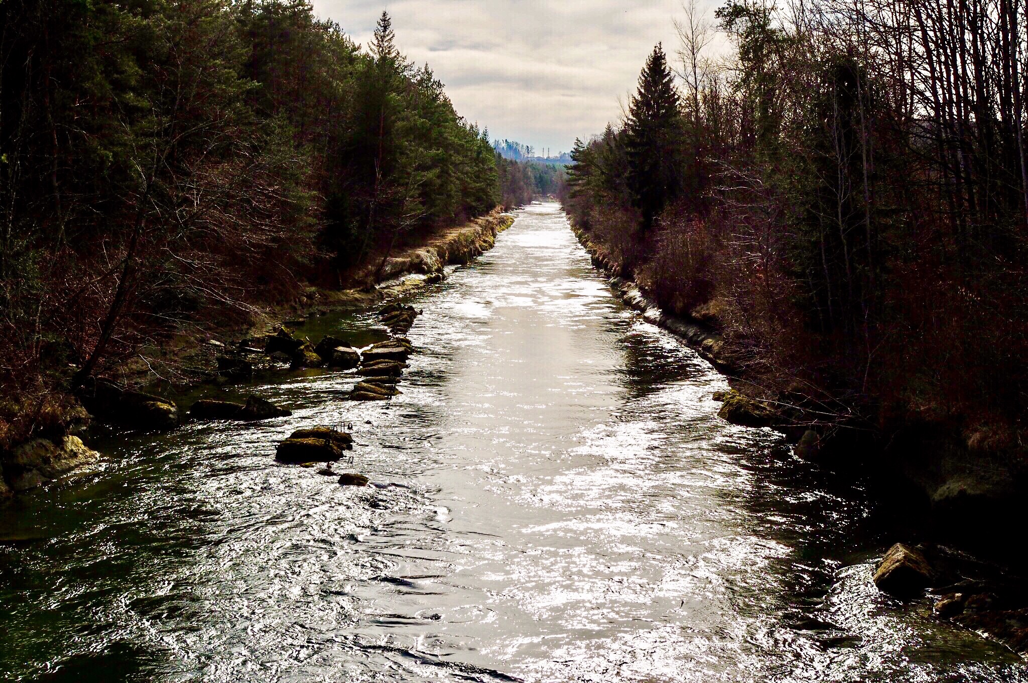 La Sarine du côté de Kleinbösingen, direction Fribourg.