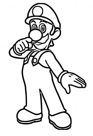 5 free printable luigi coloring pages for adults and kids