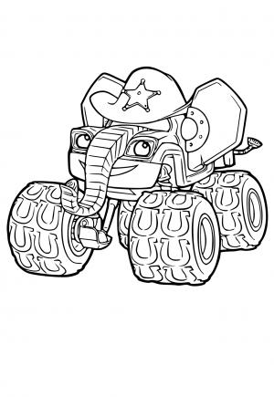 5 free printable blaze coloring pages for adults and kids