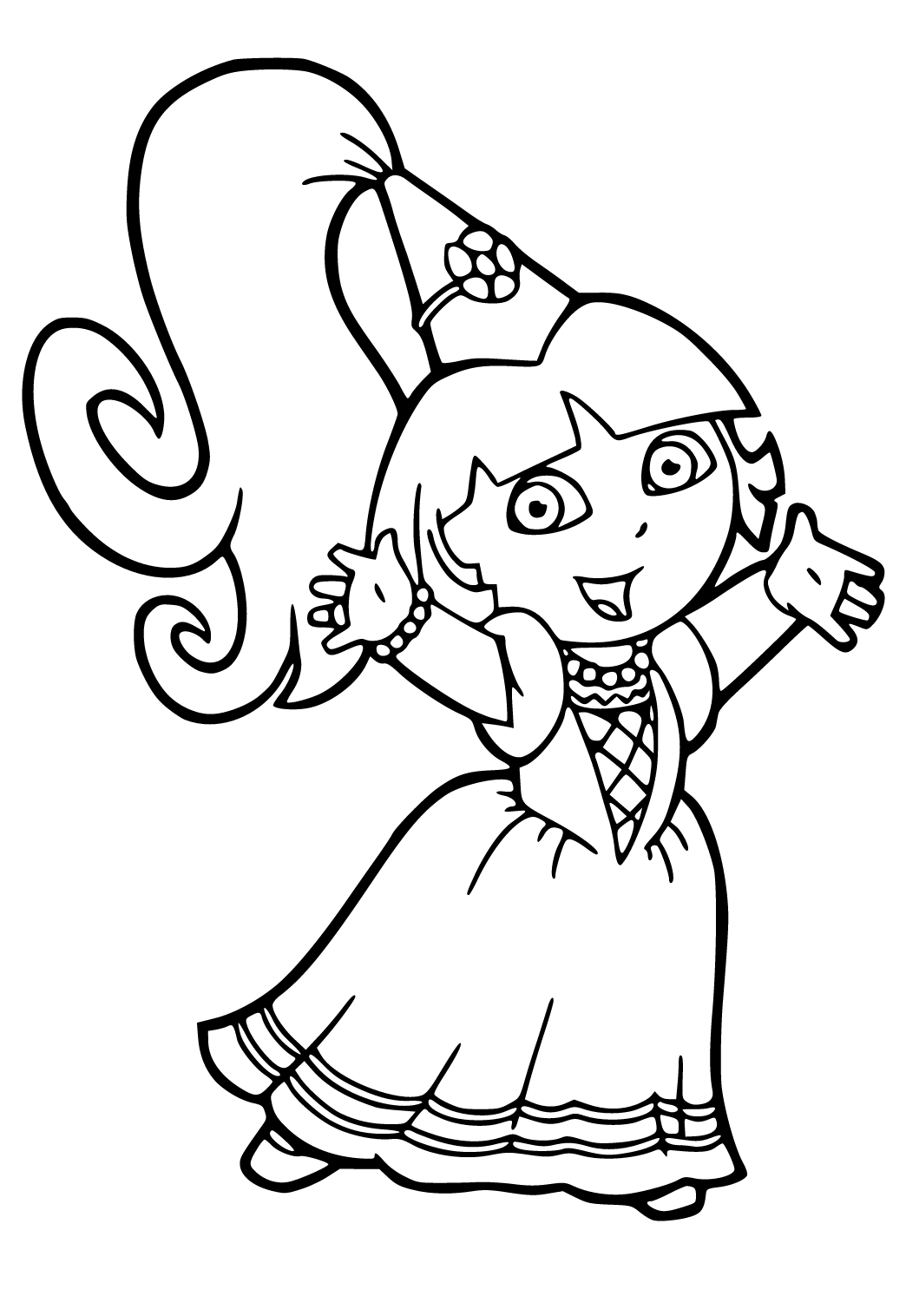 Free coloring pages of dora