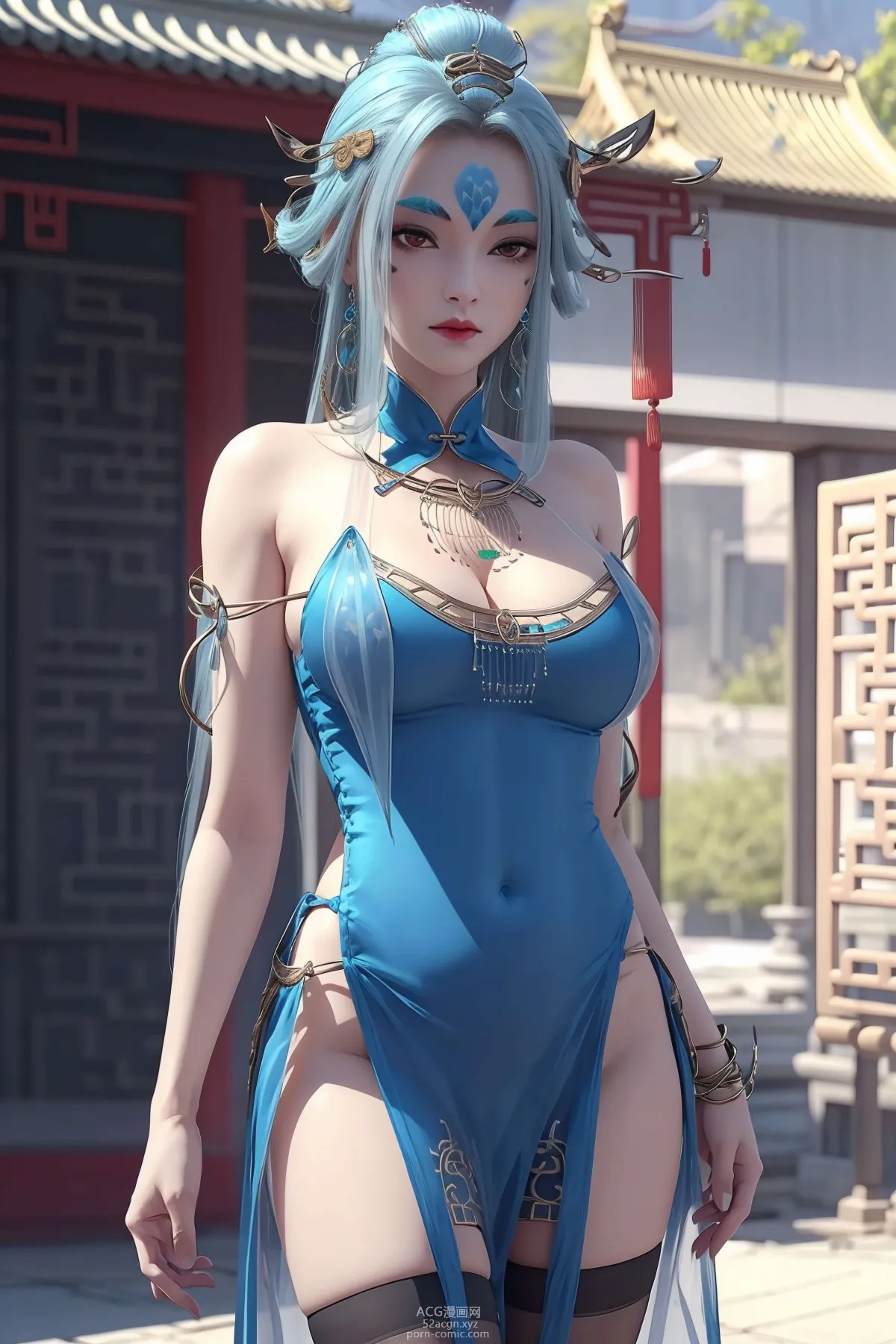 奉眠-国漫眷思量女主[AI绘画3D高清无修] - वयस्क कॉमिक चित्र