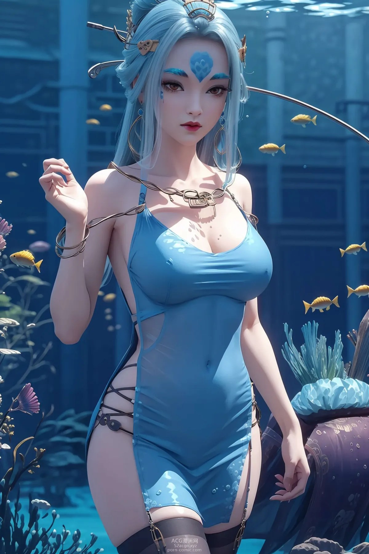 AI Generated 奉 眠-国 漫 眷 思 量 女 主 AI 绘 画 3D 高 清 无 修.