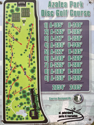 Maps Azalea Park St Petersburg FL Disc Golf Scene 