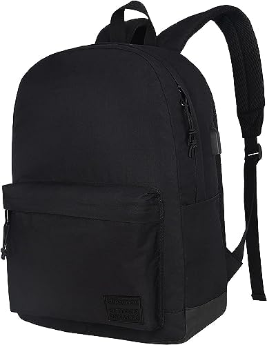 SUPACOOL Lightweight Casual Travel Backpack with USB Charging Port for Men and W…