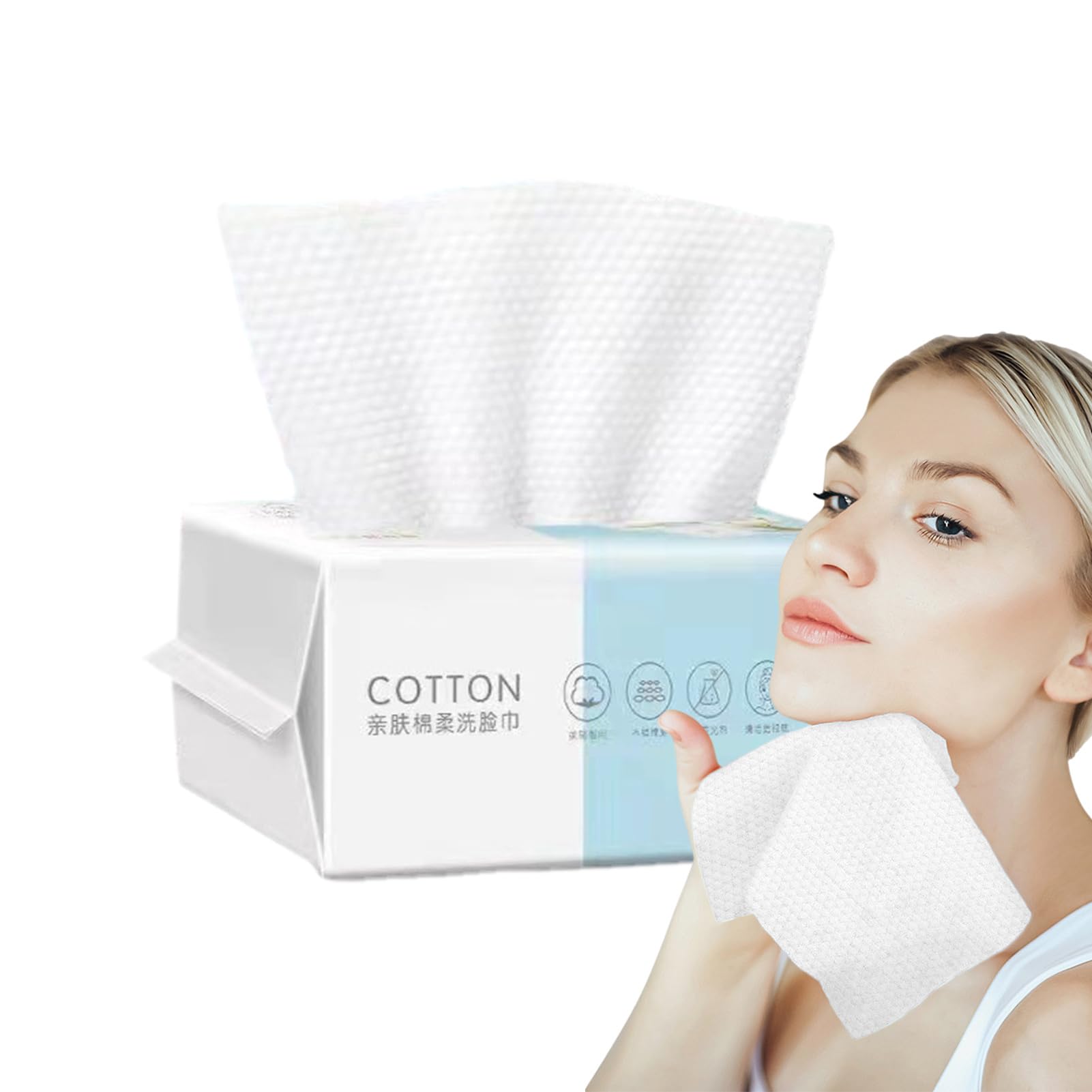 Amazon | フェイスタオルドライワイプ、フェイスクリーンタオル、スパ使い捨てフェイスタオルワイプ、肌に優しい極厚ソフトクリーンフェイシャルタオル、メイク落としワイプ、敏感肌用糸くずの出ないフェイシャルティッシュ  | Jildouf | 洗顔スポンジ・クロス 通販