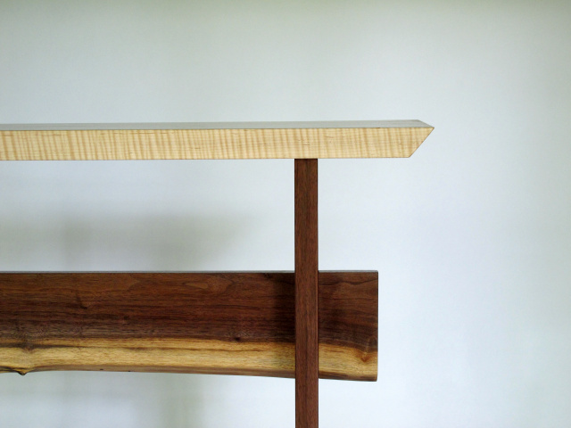 Statement Hall Table With Live Edge Table Stretcher Natural Texture For Your Home Decor A Narrow Hall Table Narrow Console Table Entry Console Table Or Artistic Wood Side Table Modern Wood Furniture