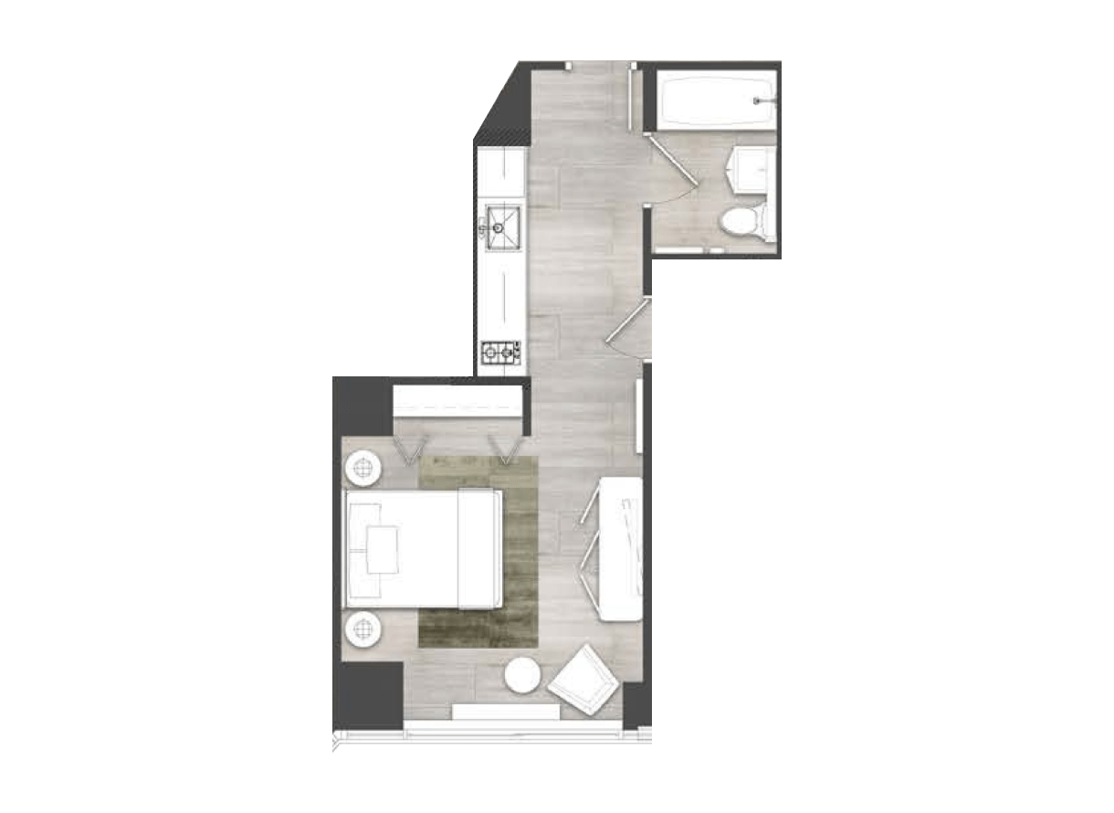 Studio Apartment M301 - Ocean Background Collection - Ultra HD Quality