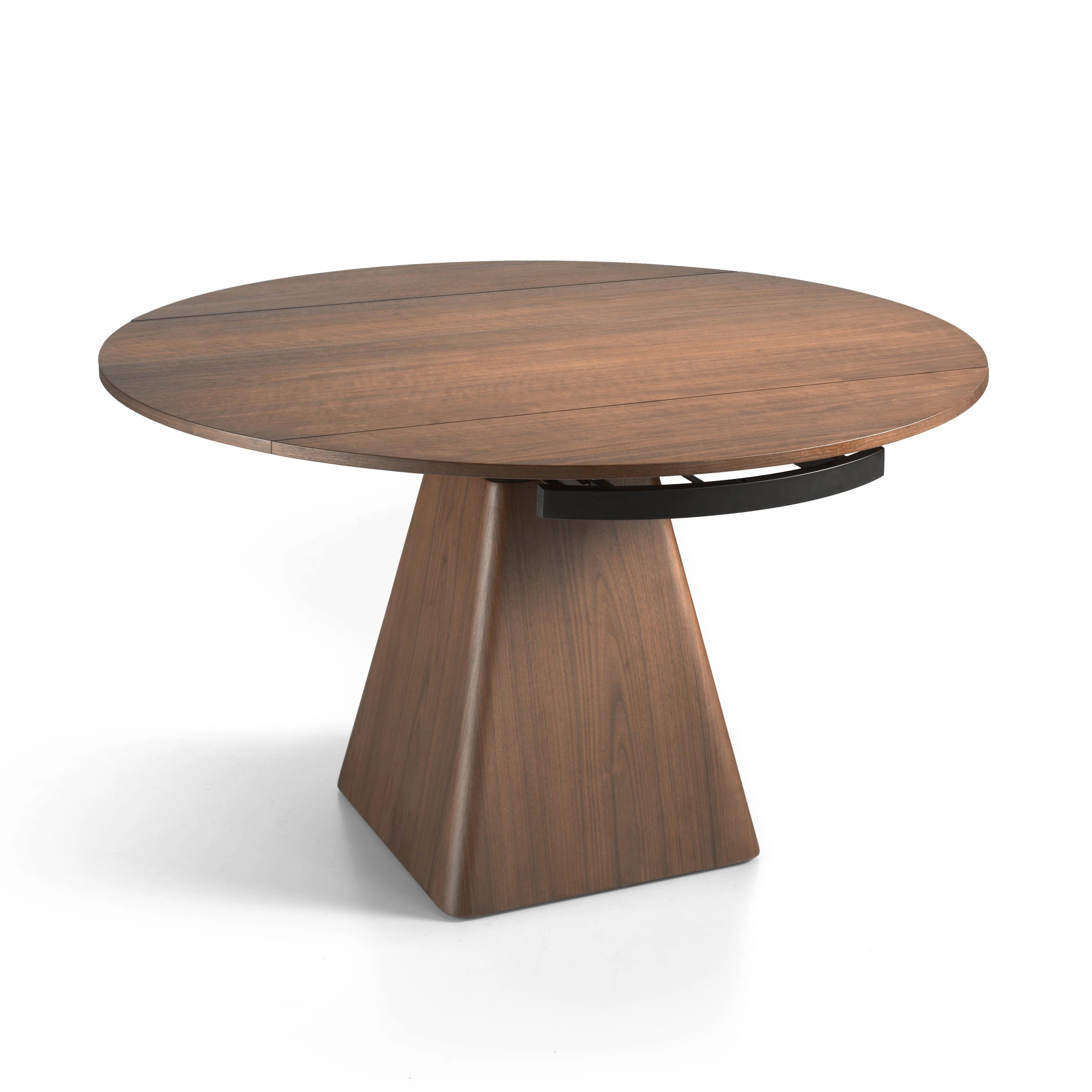 Table à manger à rallonge ronde noyer