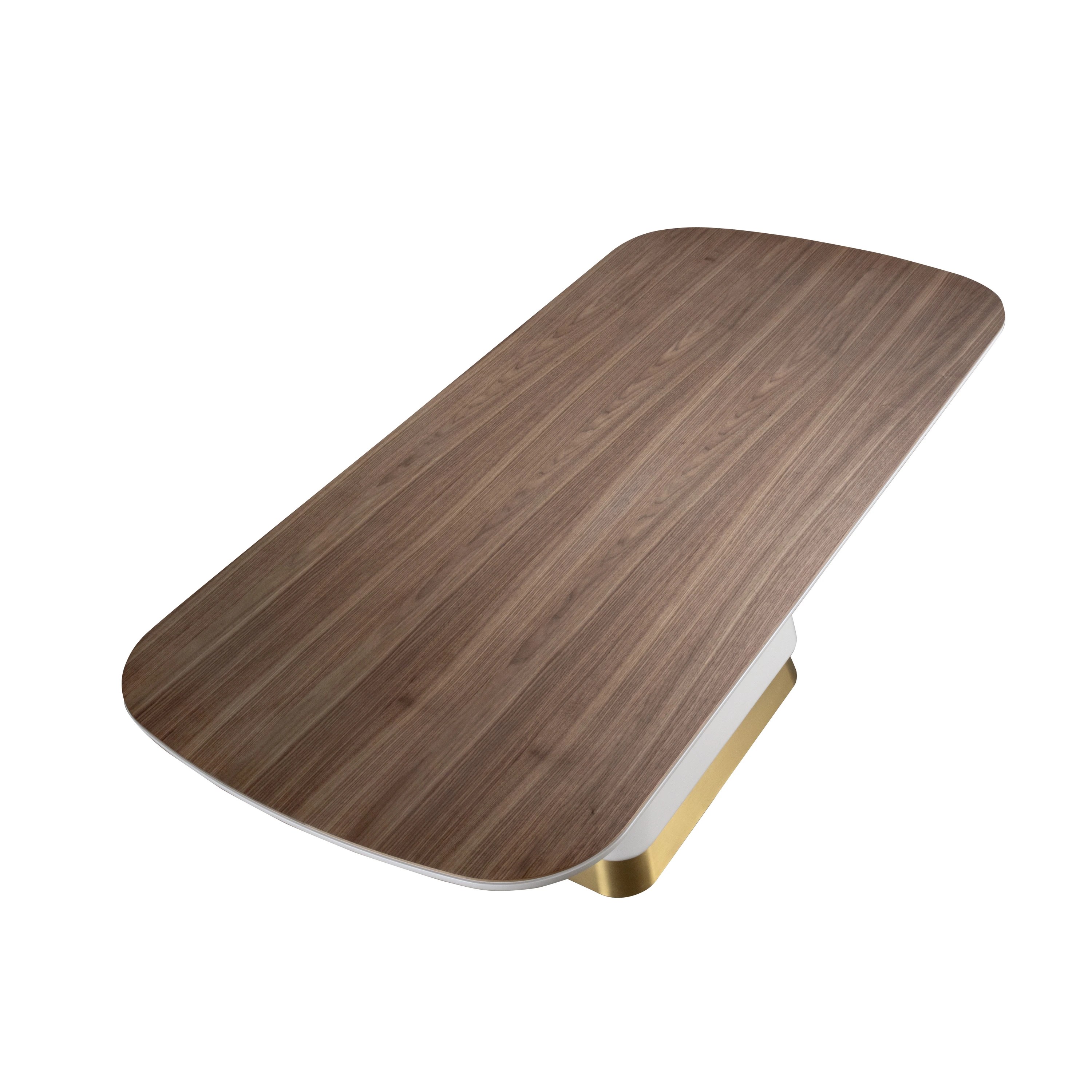 Table de salle à manger rectangulaire en noyer et bois beige