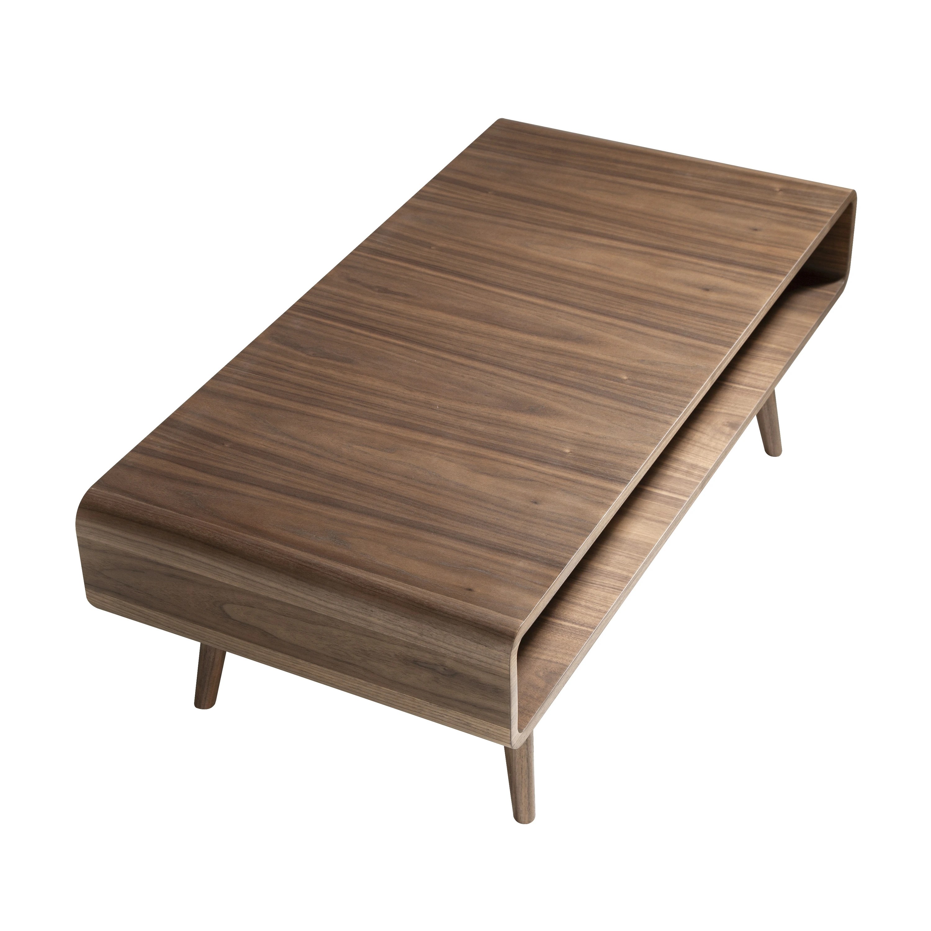 Table basse rectangulaire en noyer