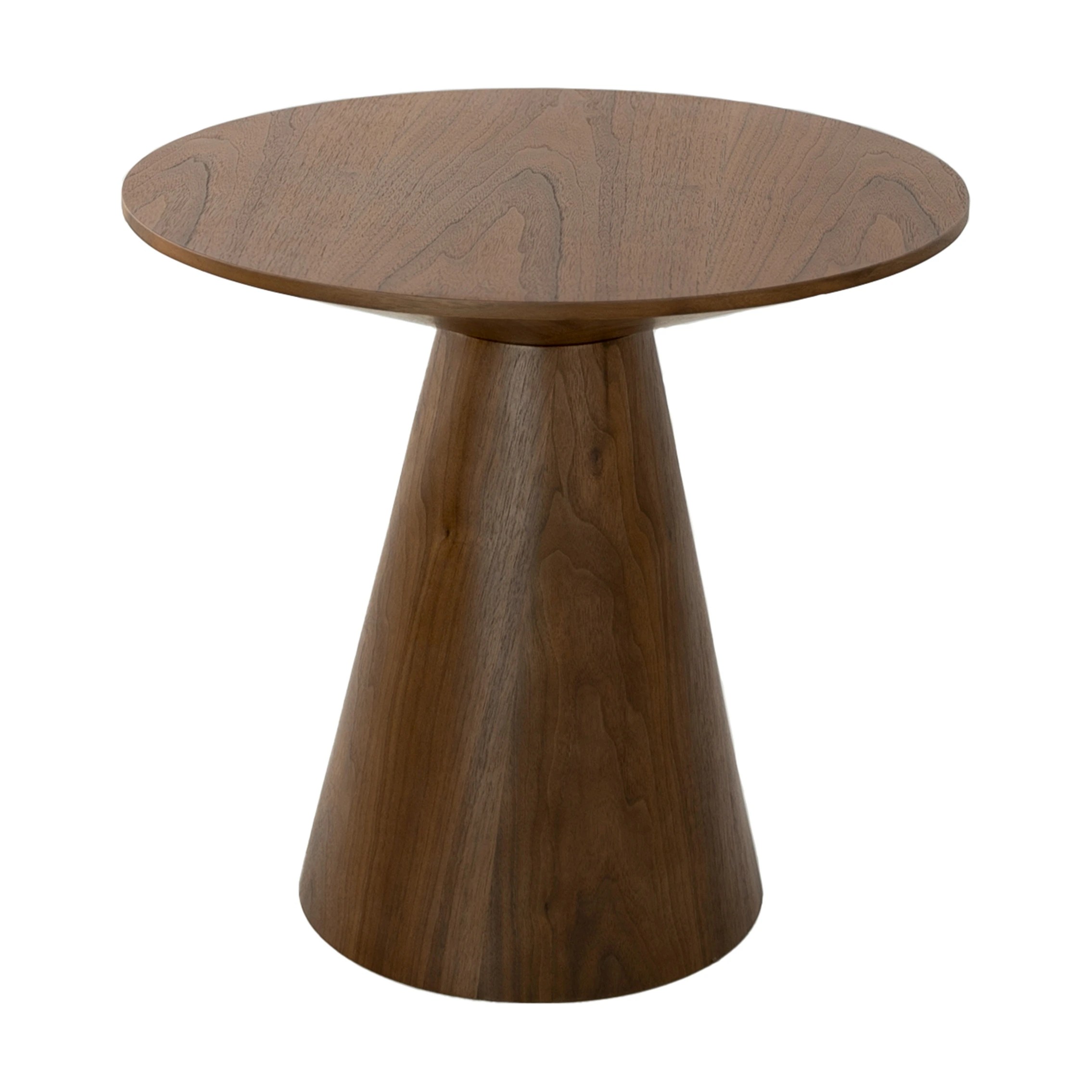 Table d'angle ronde en noyer