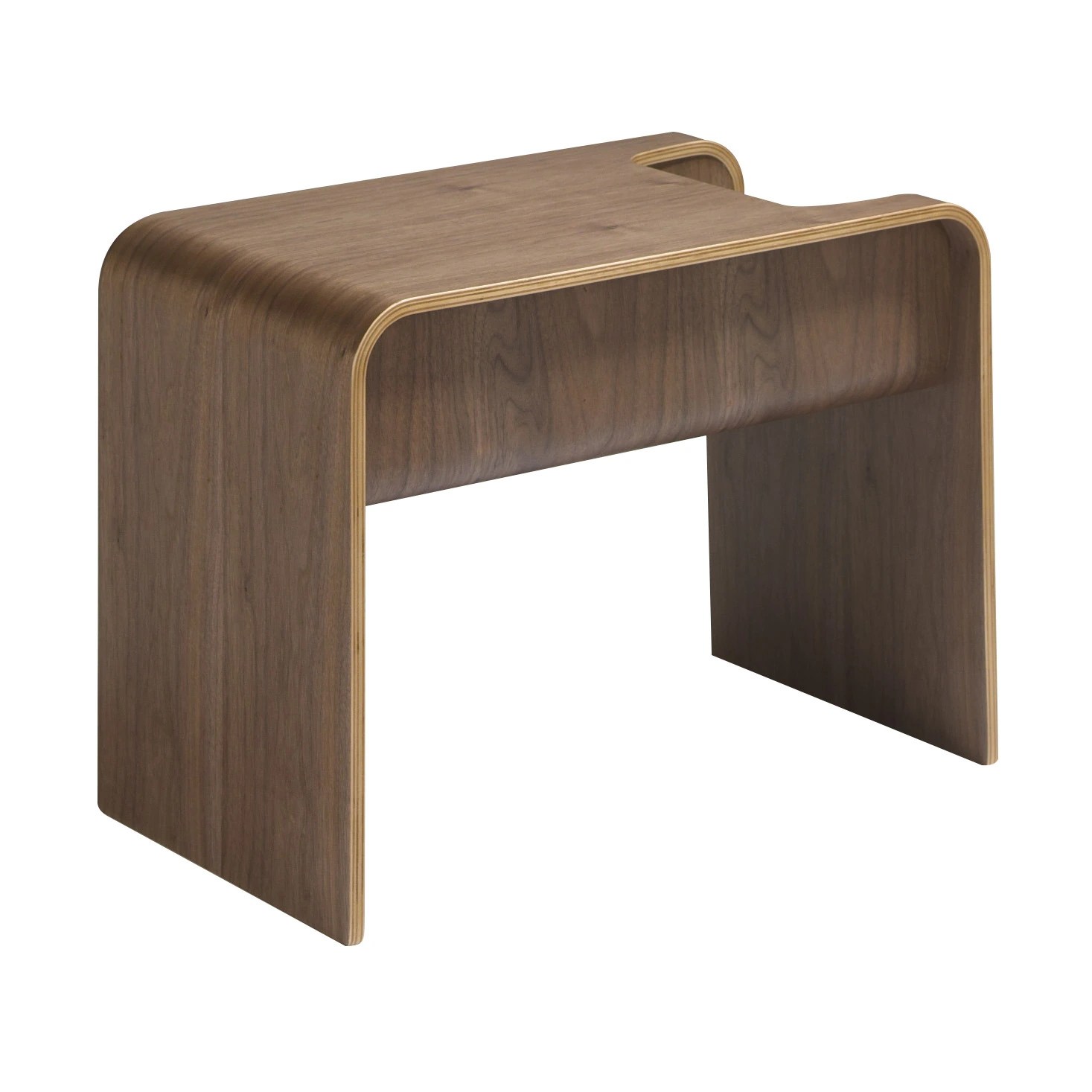 Table d'angle rectangulaire noyer