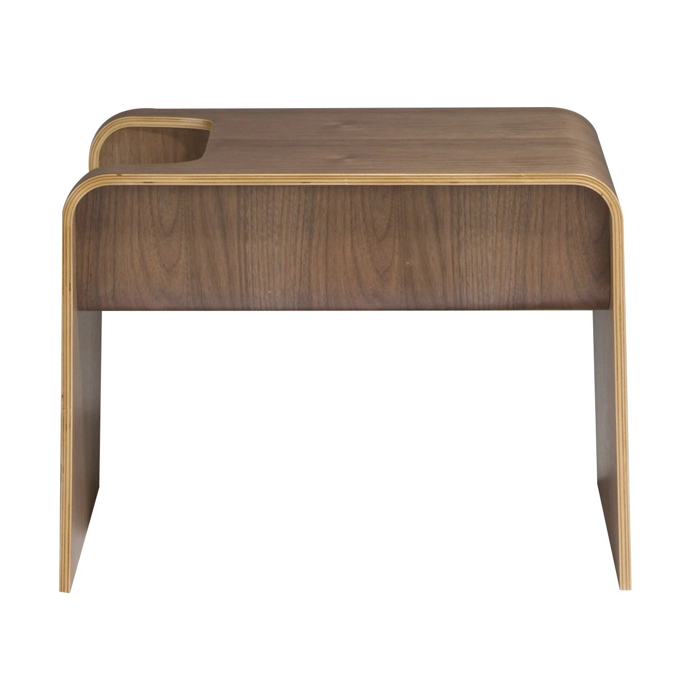 Table d'angle rectangulaire noyer