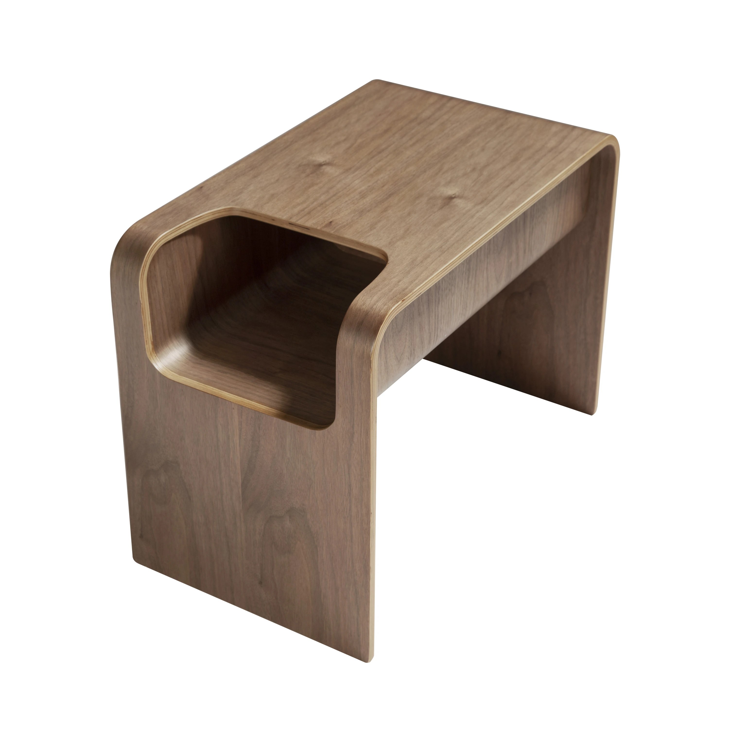 Table d'angle rectangulaire noyer