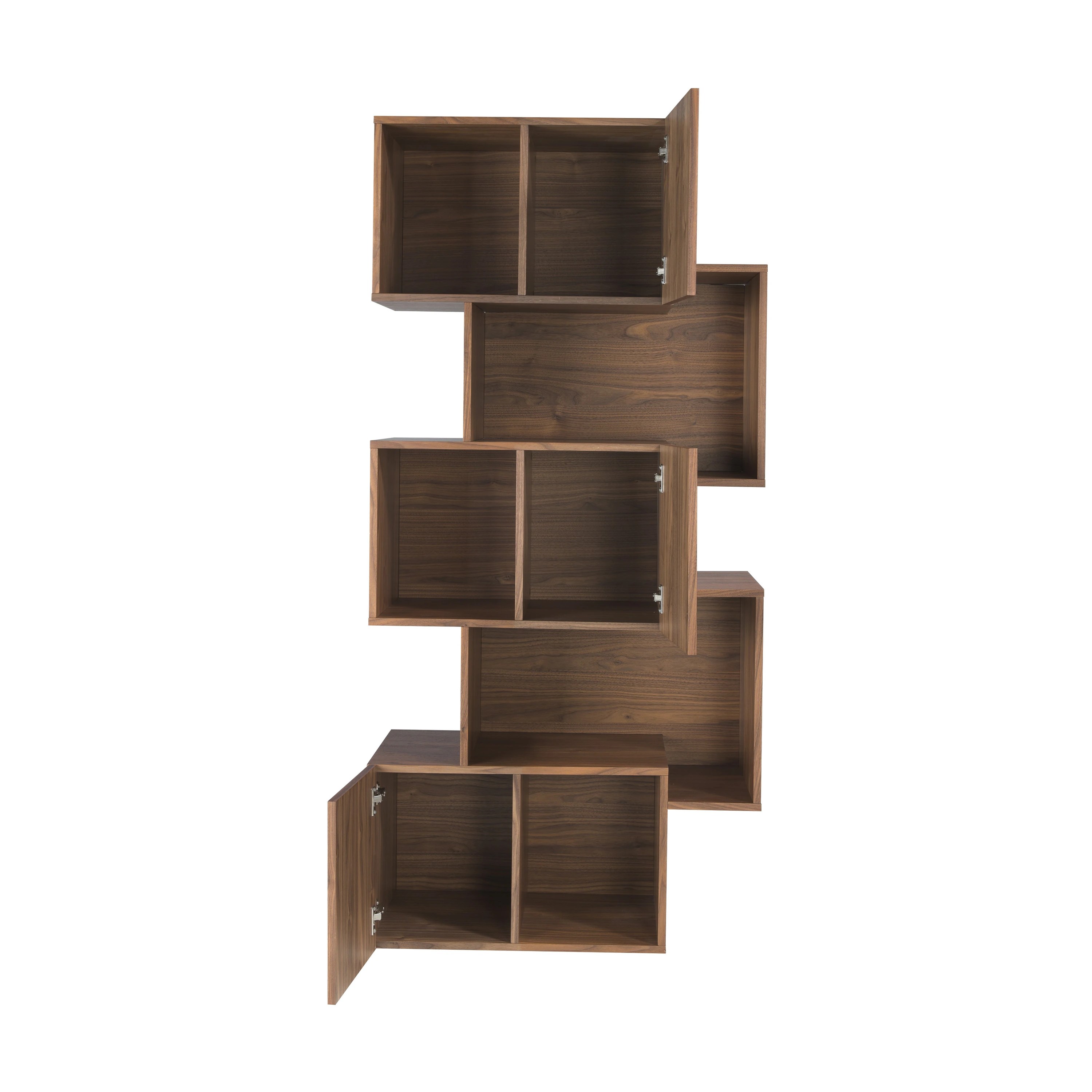 Etagère en bois de noyer avec portes