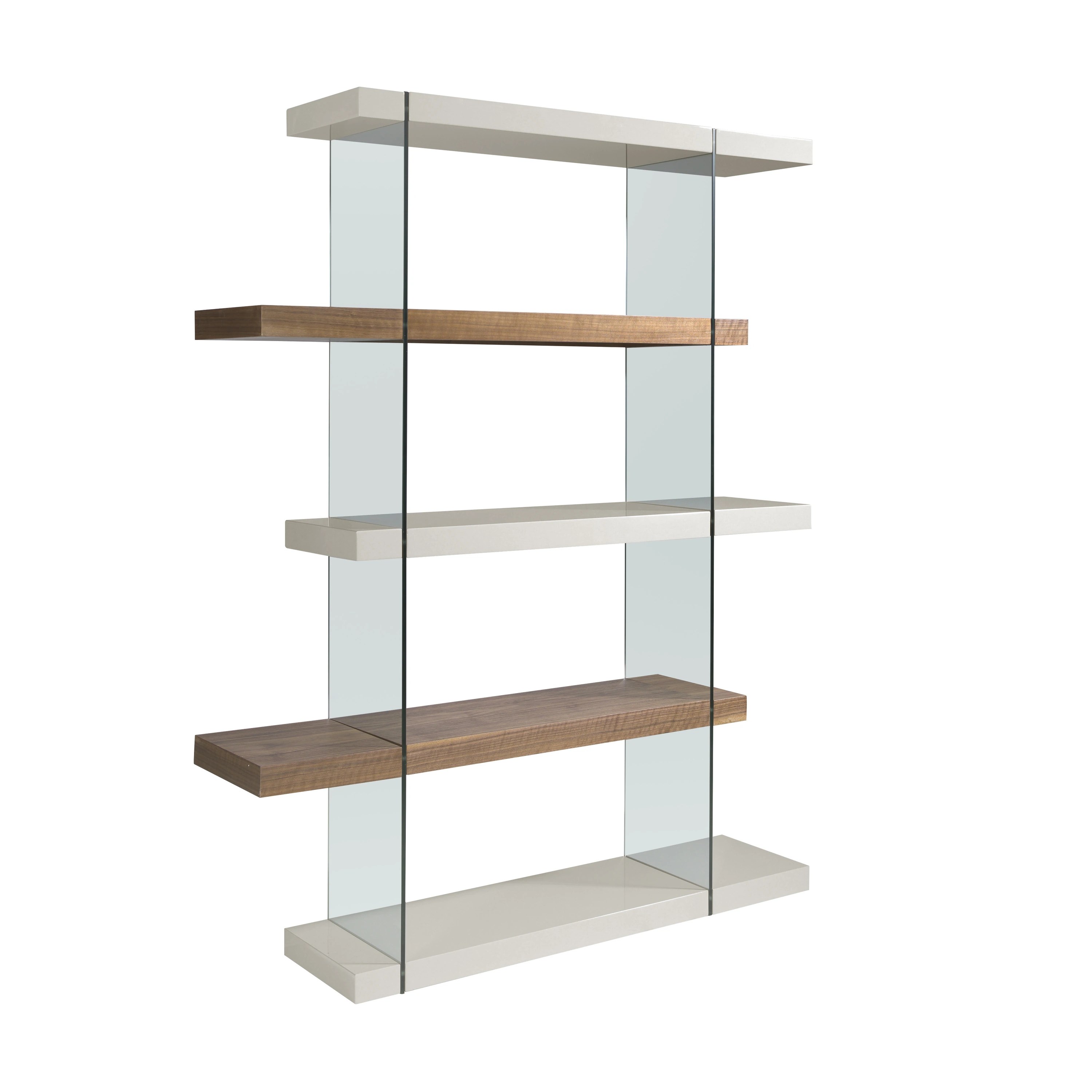 Étagère rectangulaire en noyer et bois gris
