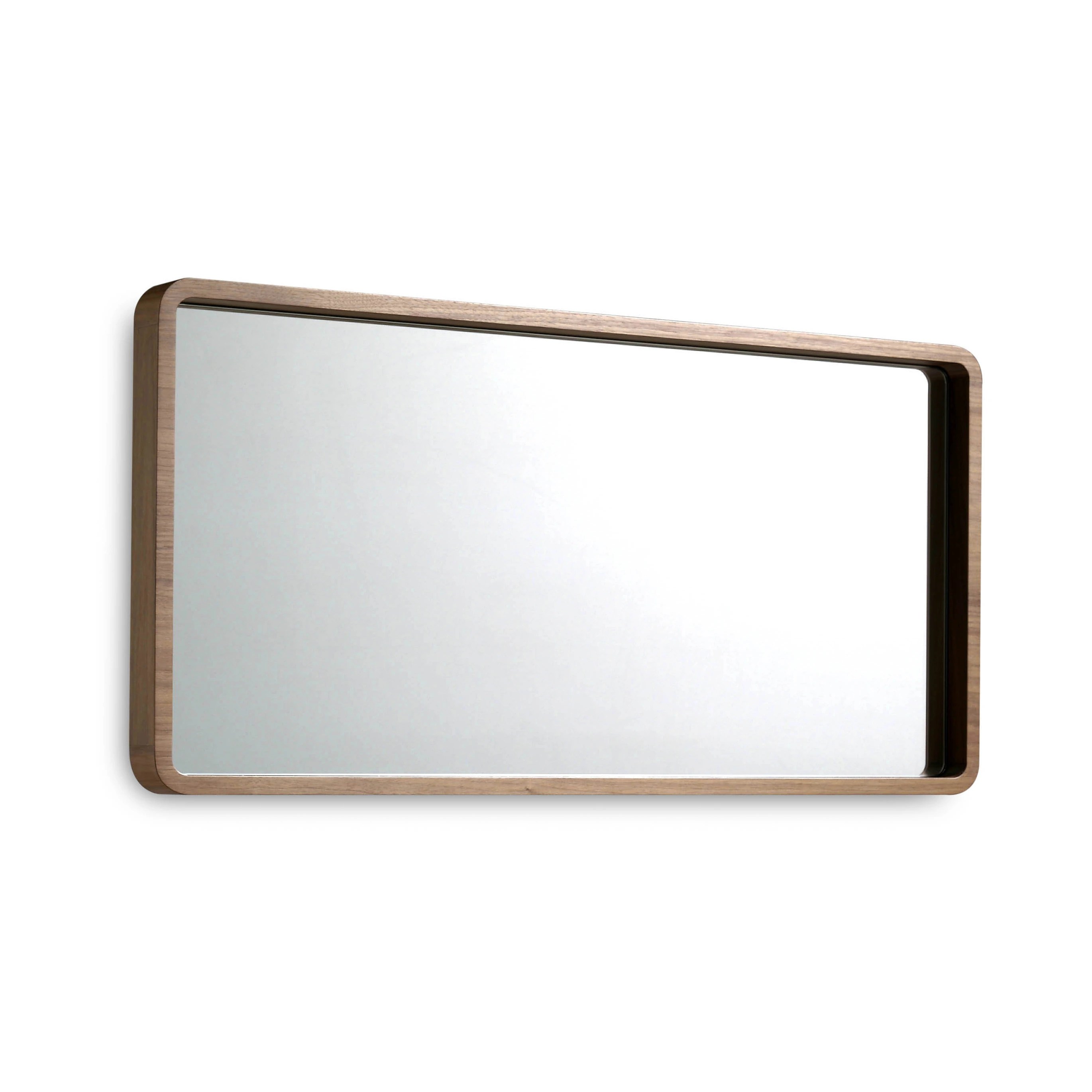 Miroir mural rectangulaire noyer