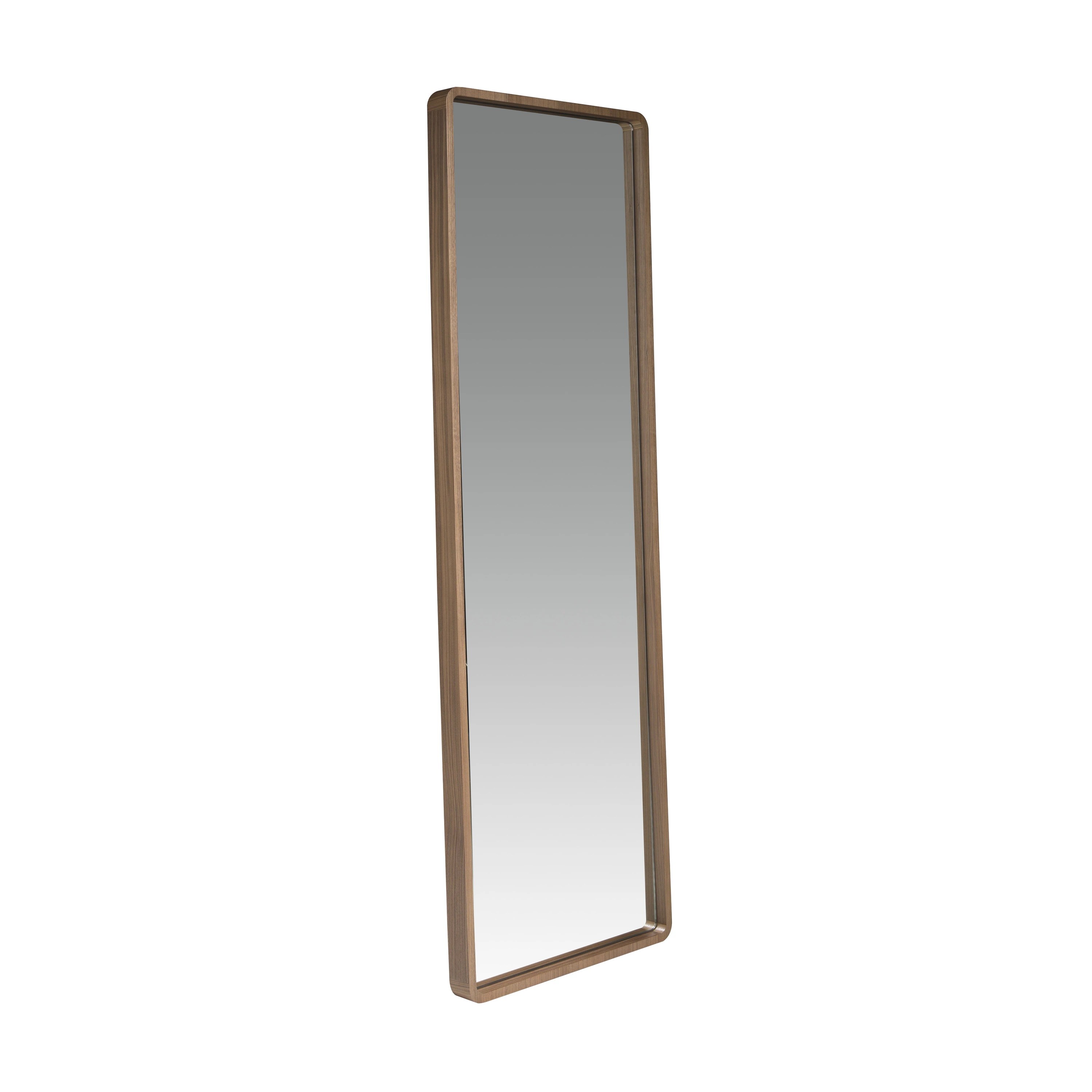 Miroir mural rectangulaire noyer