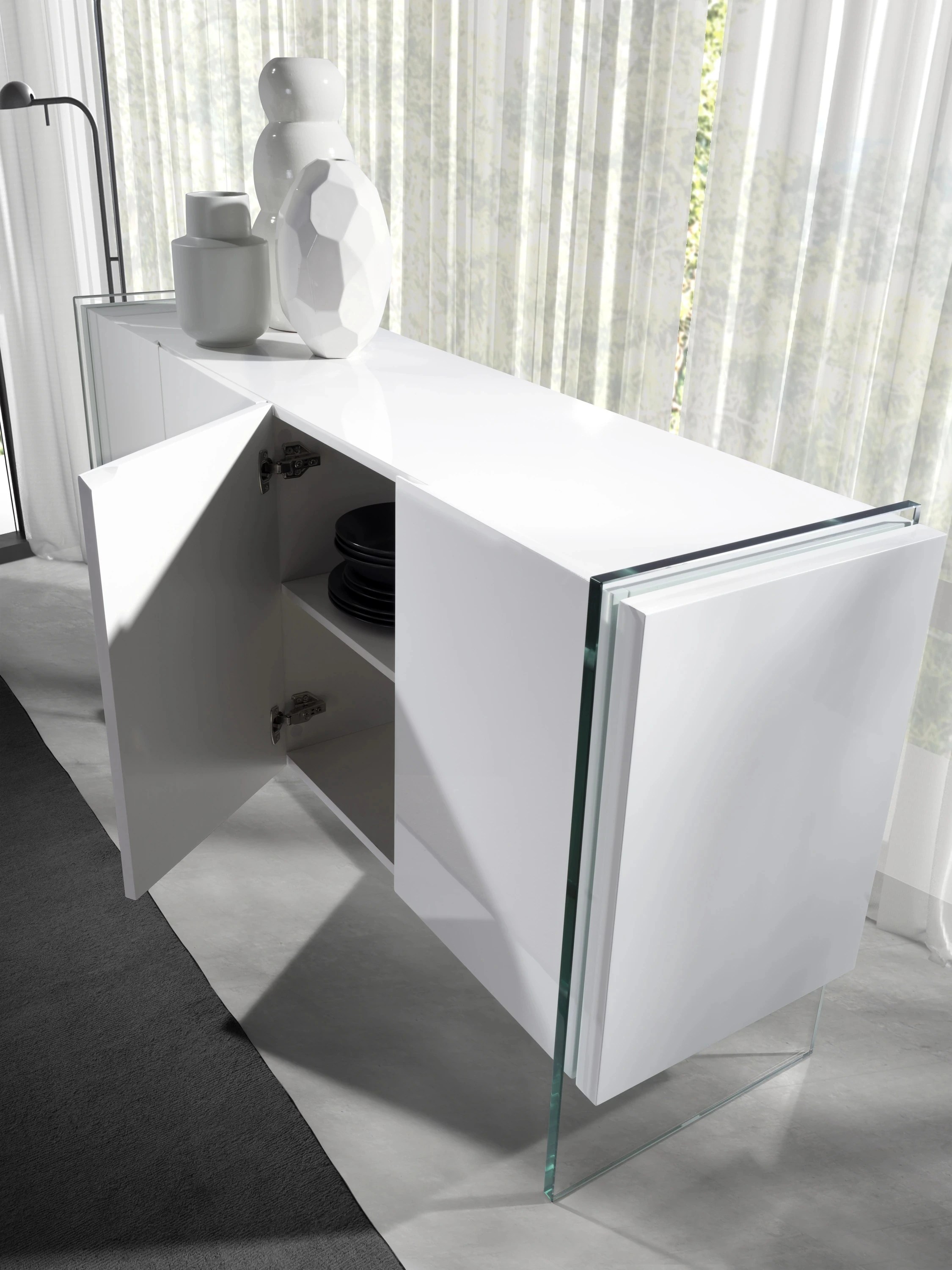 Buffet verre trempé 170×43×77