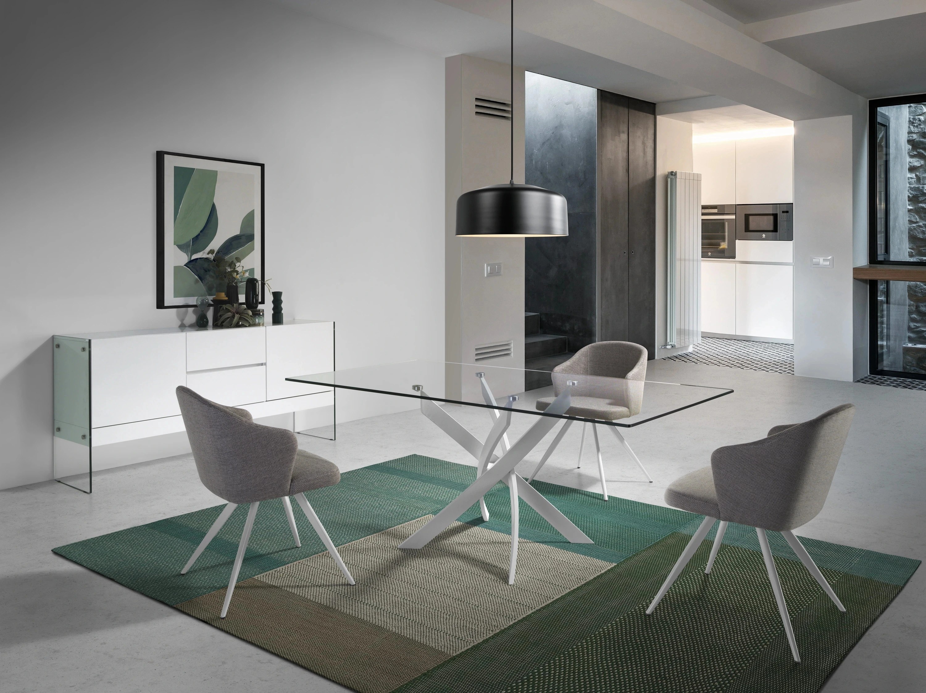 Buffet verre trempé 180×45×85