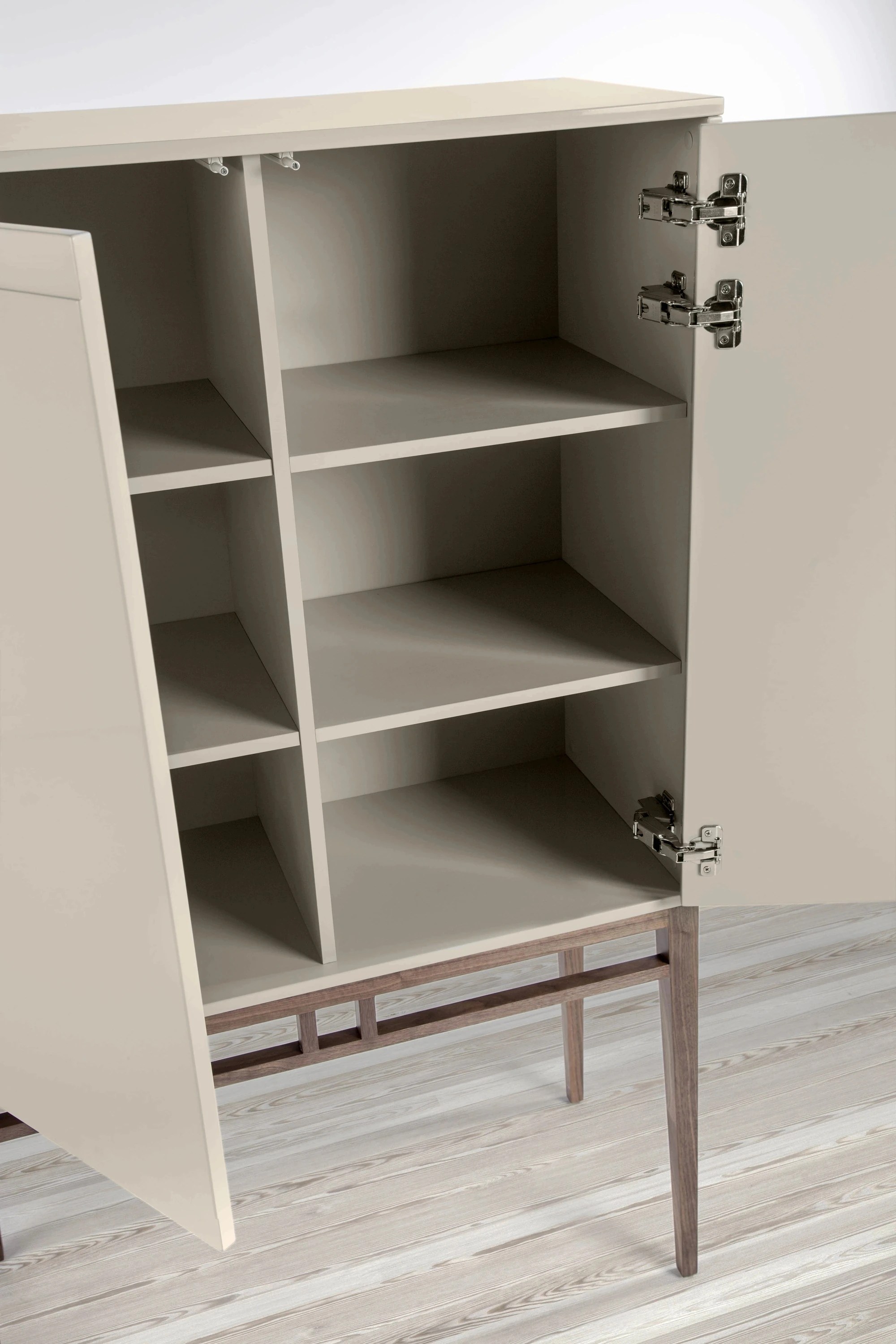 Buffet haut beige et noyer