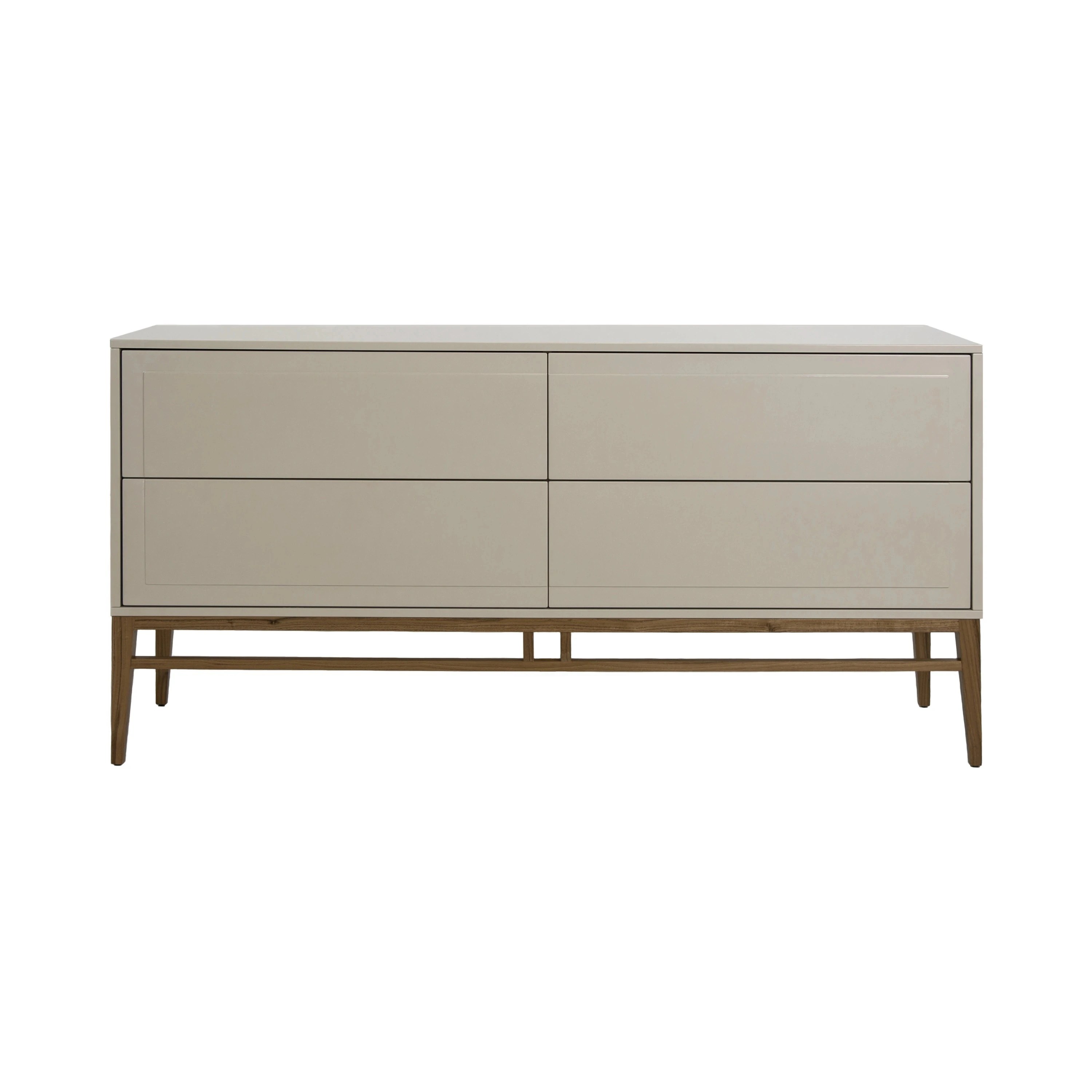 Buffet en bois beige et noyer